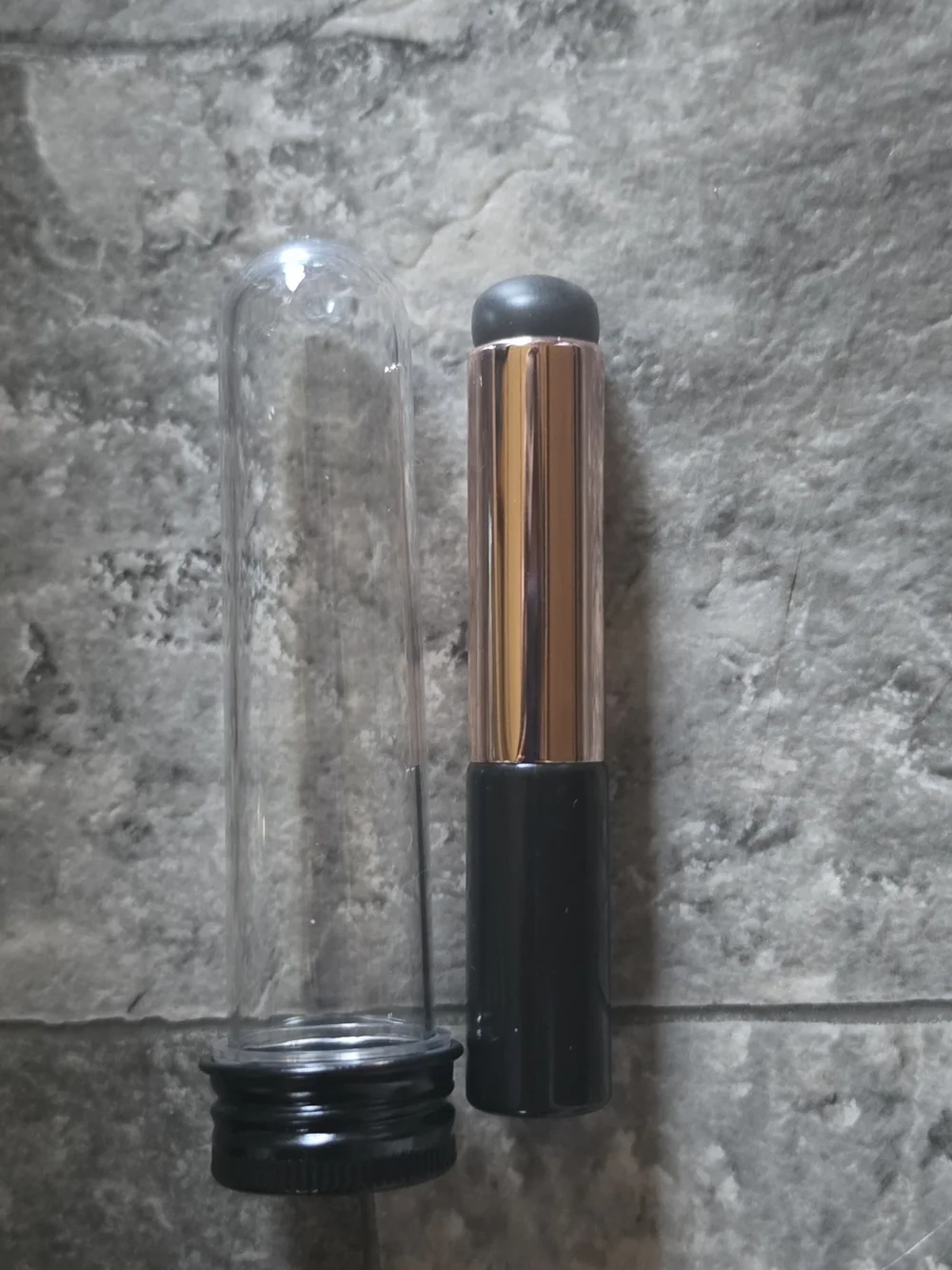 Cream Makeup Applicator Stick in Black Gold With Travel Case BNIB